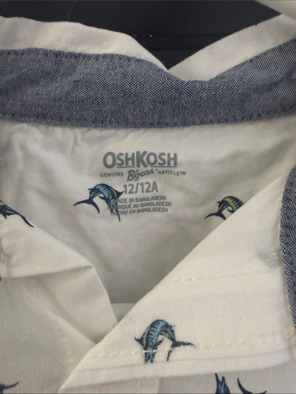 Boys OshKosh Long Sleeve Button down- 12